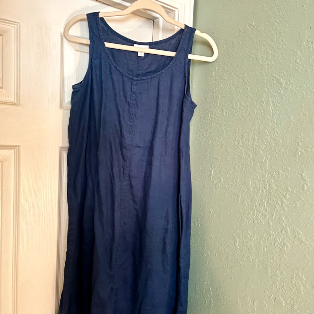 J. Jill Love Linen A-line smock dress with pockets